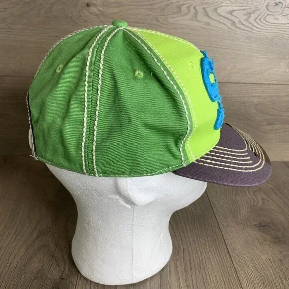 SP1 Raised Patch Blue Letters Ball Cap Green Adj Snapback Embroidery Texas - Picture 7 of 10